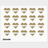 Luxe Glam Goud Nepfluwelen Hart Sticker (Vel)
