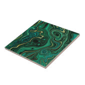 Luxe Glam Green Colorful Abstract Patroon Tegeltje (Zijkant)