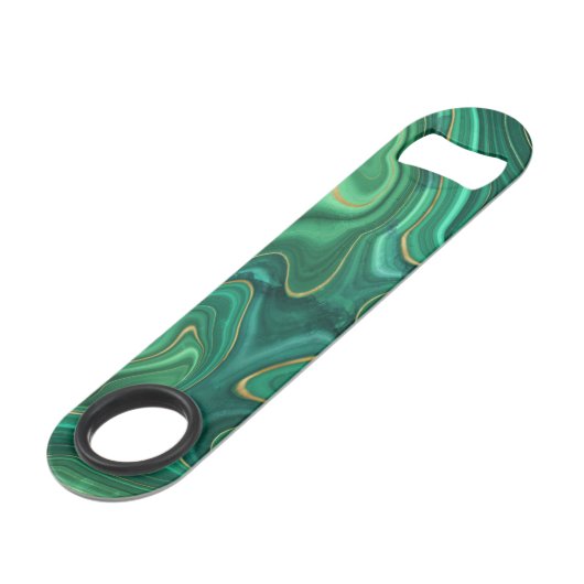 Luxe Glam Green Yellow Abstract Patroon Speed Flessenopener (Voorkant Gekanteld)