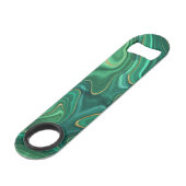 Luxe Glam Green Yellow Abstract Patroon Speed Flessenopener (Achterkant Gekanteld)