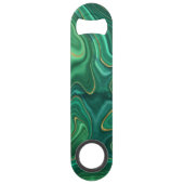 Luxe Glam Green Yellow Abstract Patroon Speed Flessenopener (Voorkant)