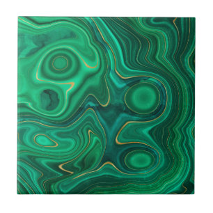Luxe Glam Green Yellow Abstract Patroon Tegeltje