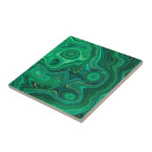 Luxe Glam Green Yellow Abstract Patroon Tegeltje (Zijkant)