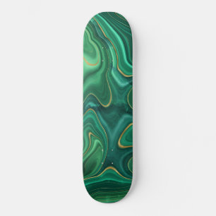 Luxe Glam Groen Geel Abstract Patroon Persoonlijk Skateboard