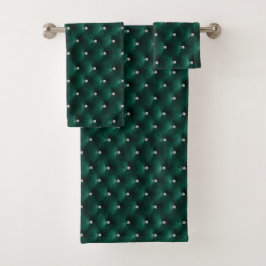 Luxe Glam Groen Nepfluwelen Bad Handdoek