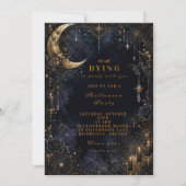 Luxe Glam Halloween-feest Kaart (Voorkant)