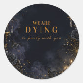 Luxe Glam Halloween Ronde Sticker (Voorkant)