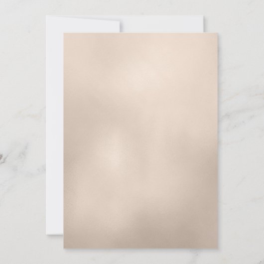 Luxe Glam Koraal Goud Bloemen Pensioen Partij Kaart (Achterkant)