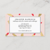 Luxe glam lipstick patroon op roze Makeup artiest Visitekaartje (Achterkant)