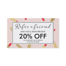 Luxe Glam Lipstick Patroon op Roze Referral Kaart