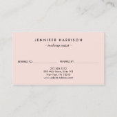 Luxe Glam Lipstick Patroon op Roze Referral Kaart (Achterkant)