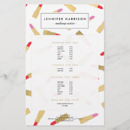Luxe Glam Lipstick Patroon Visagist Flyer