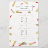 Luxe Glam Lipstick Pattern Makeup Artist Flyer (Voorkant)
