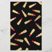 Luxe Glam Lipstick Pattern Makeup Artist Flyer (Achterkant)
