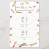 Luxe Glam Lipstick Pattern Makeup Artist Flyer (Voorkant)