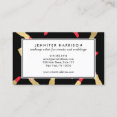 Luxe Glam Lipstick Pattern Makeup Artist Visitekaartje (Achterkant)