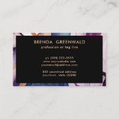 Luxe Glam Liquid Marble Blue Paars Gold Visitekaartje (Achterkant)