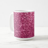 Luxe Glam Pink Glitter Koffiemok (Voorkant links)