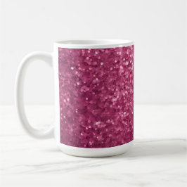 Luxe Glam Pink Glitter Koffiemok