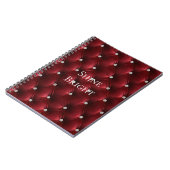 Luxe Glam Red Faux Velvet Notitieboek (Linkerzijde)