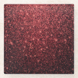 Luxe Glam Red Glitter Onderzetter