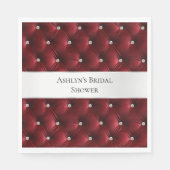 Luxe Glam Rode Nepfluwelen Servet (Voorkant)