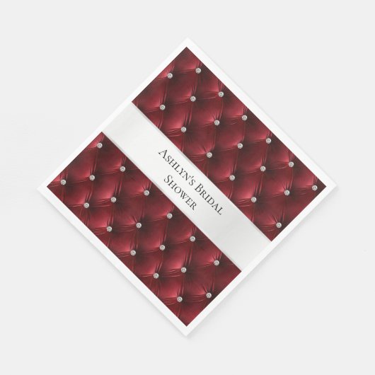 Luxe Glam Rode Nepfluwelen Servet (Hoek)