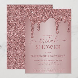 Luxe Glam Roos Gold Glitter Drivers Vrijgezellenfe Kaart