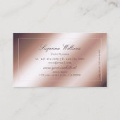 Luxe Glam Roos Golden Stylish met Monogram Modern Visitekaartje (Achterkant)