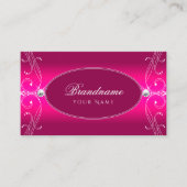 Luxe Glam Roze  mousserende diamanten Ornamenten Visitekaartje (Voorkant)