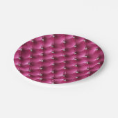 Luxe Glam Roze Nep Fluweel Papieren Bordje (Gekanteld)