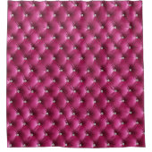 Luxe Glam Roze Nep Velvet Douchegordijn (Voorkant)