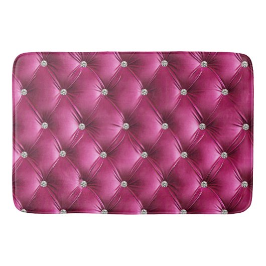 Luxe Glam Roze Nepfluwelen Badmat (Voorkant)