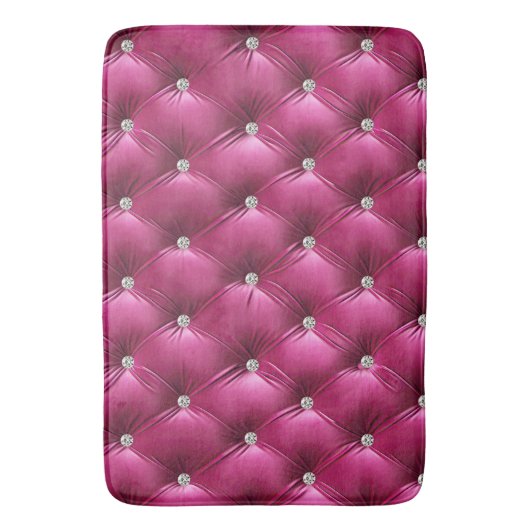 Luxe Glam Roze Nepfluwelen Badmat (Voorkant Verticaal)