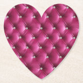 Luxe Glam Roze Nepfluwelen Stof Kartonnen Onderzetters (Voorkant)