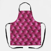 Luxe Glam Roze Nepfluwelen Stof Schort (Voorkant)