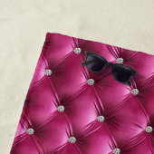 Luxe Glam Roze Nepfluwelen Stof Strandlaken (In situ)