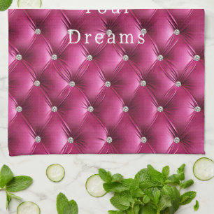 Luxe Glam Roze Nepfluwelen Stof Theedoek