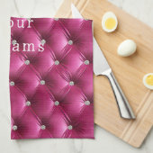 Luxe Glam Roze Nepfluwelen Stof Theedoek (Quarter Fold)