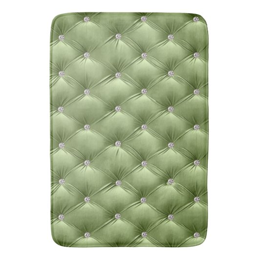 Luxe Glam Sage Green Faux Velvet Badmat