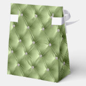 Luxe Glam Sage Green Faux Velvet Bedankdoosjes (Achterkant)