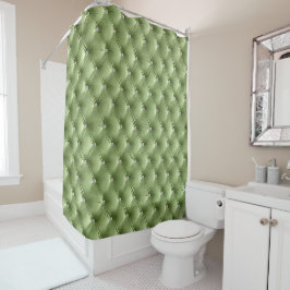 Luxe Glam Sage Green Faux Velvet Douchegordijn