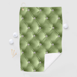 Luxe Glam Sage Green Faux Velvet Golfhanddoek