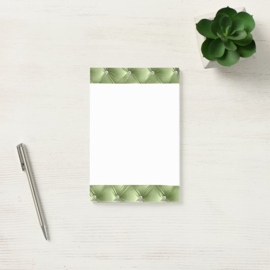 Luxe Glam Sage Green Faux Velvet Post-it® Notes (Kantoor)