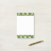 Luxe Glam Sage Green Faux Velvet Post-it® Notes (Op bureau)