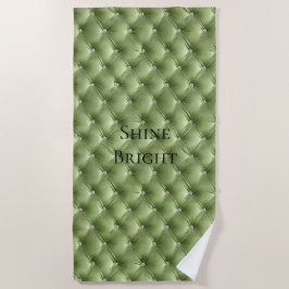 Luxe Glam Sage Green Faux Velvet Strandlaken