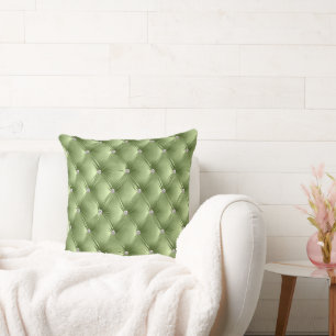 Luxe Glam Salie Groene Nepfluwelen  Kussen