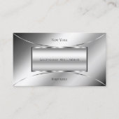 Luxe Glam Silver Modern Glamor Decor Professional Visitekaartje (Voorkant)