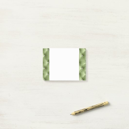 Luxe Glam Soft Sage Green Faux Velvet Post-it® Notes (Op bureau)
