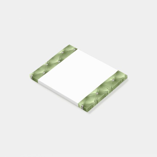 Luxe Glam Soft Sage Green Faux Velvet Post-it® Notes (Schuin)